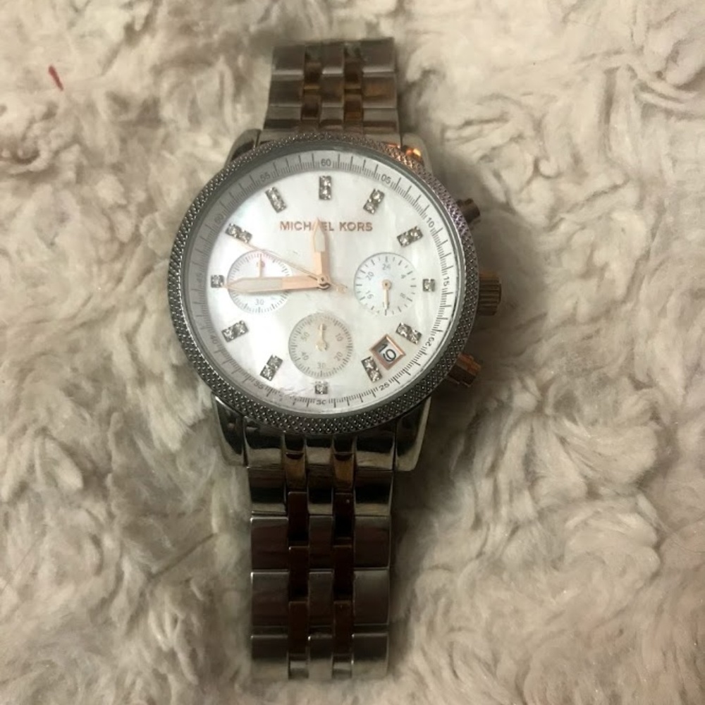 Michael Kors - Silver and Rose Gold Watch